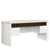 Morello Gianpaolo Desk & Writing Tables<White Desk with Ebony and Canneté Drawers
