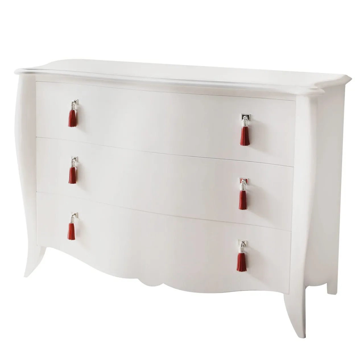 Ros Italia Interiors Dressers<White Lacquered Wood Dresser