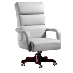 Marzorati Office Chairs<White Leather Armchair