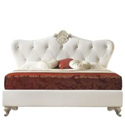 Ros Italia Interiors Beds<White Leather Bed