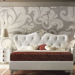 Ros Italia Interiors Beds<White Leather Bed