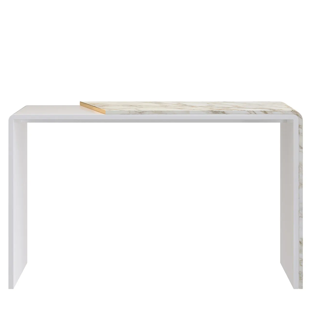 Morello Gianpaolo Consoles<White Marble-Effect Wood Console
