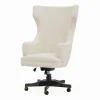 Guerra Vanni Office Chairs<White Office Swivel Chair with Wood Base from Studio Privè Collection