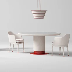 CPRN Homood Outdoor Dining Tables<White Round Dining Table