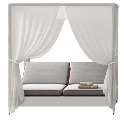 CPRN Homood Outdoor Chaises & Daybeds<White 2-Seater Daybed with Canopy