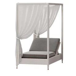 CPRN Homood Outdoor Chaises & Daybeds<White 1-Seater Daybed with Canopy