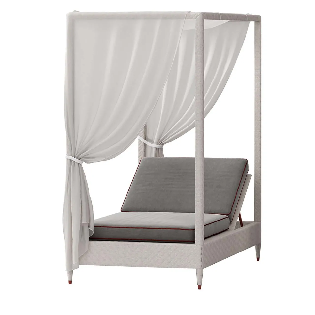 CPRN Homood Outdoor Chaises & Daybeds<White 1-Seater Daybed with Canopy