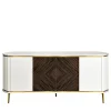 Morello Gianpaolo Sideboards Buffets<White Sideboard with Ebony Central Doors