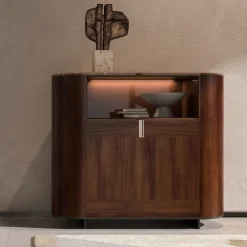 CPRN Homood Bar Cabinets<Wood Cabinet With Marble Top