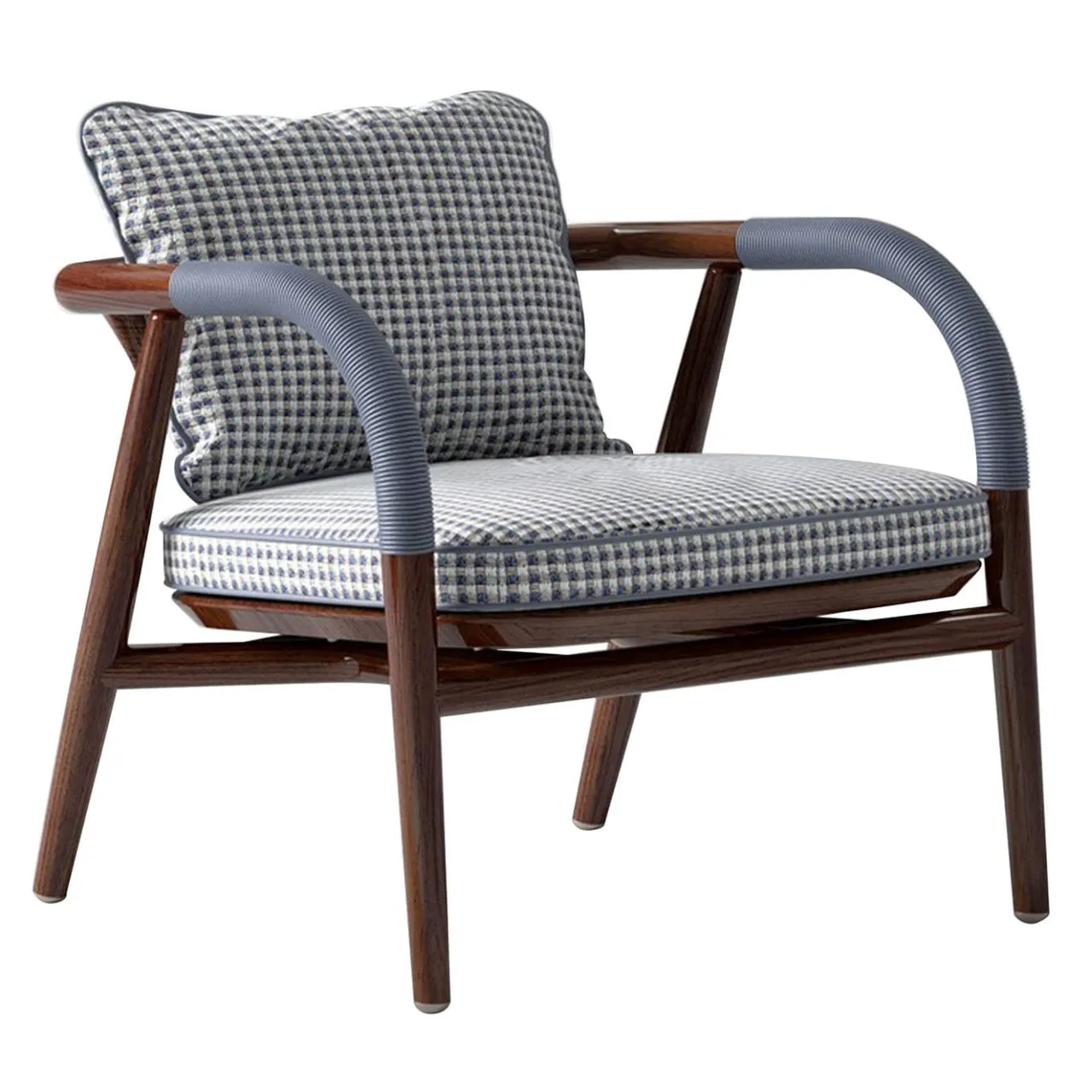 CPRN Homood Lounge Chairs<Wood Lounge Chair With Metal Details