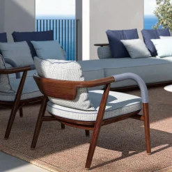 CPRN Homood Lounge Chairs<Wood Lounge Chair With Metal Details