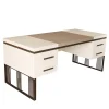 Radice Desk & Writing Tables<Wooden And Metal Frame Eva Desk With Drawers