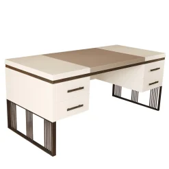 Radice Desk & Writing Tables<Wooden And Metal Frame Eva Desk With Drawers