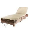 Marricreo Outdoor Chaises & Daybeds<Wooden Sunbed with Beige Mat