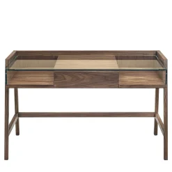 Riva 1920 Desk & Writing Tables<Writing solid walnut wood Desk with glass Top