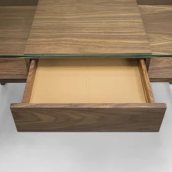 Riva 1920 Desk & Writing Tables<Writing solid walnut wood Desk with glass Top