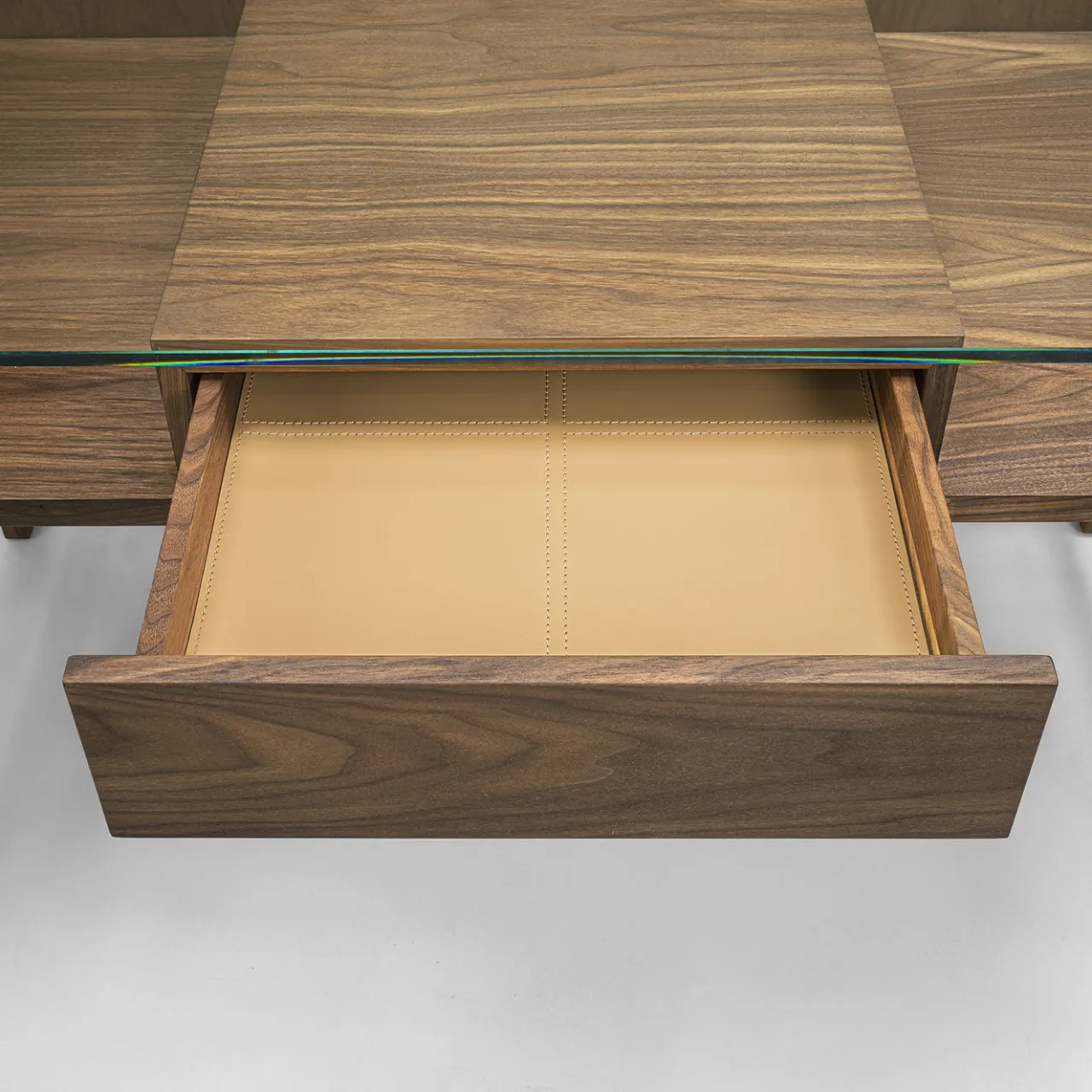 Riva 1920 Desk & Writing Tables<Writing solid walnut wood Desk with glass Top