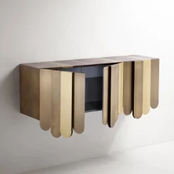 De Castelli Consoles<Xilo Brass Console by Design Delineo Design Studio