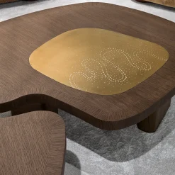 Chiara Provasi Coffee Tables<Yang Fluid-Shaped Brass Inlay Coffee Table