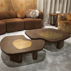 Chiara Provasi Coffee Tables<Yin Fluid-Shaped Brass Inlay Coffee Table