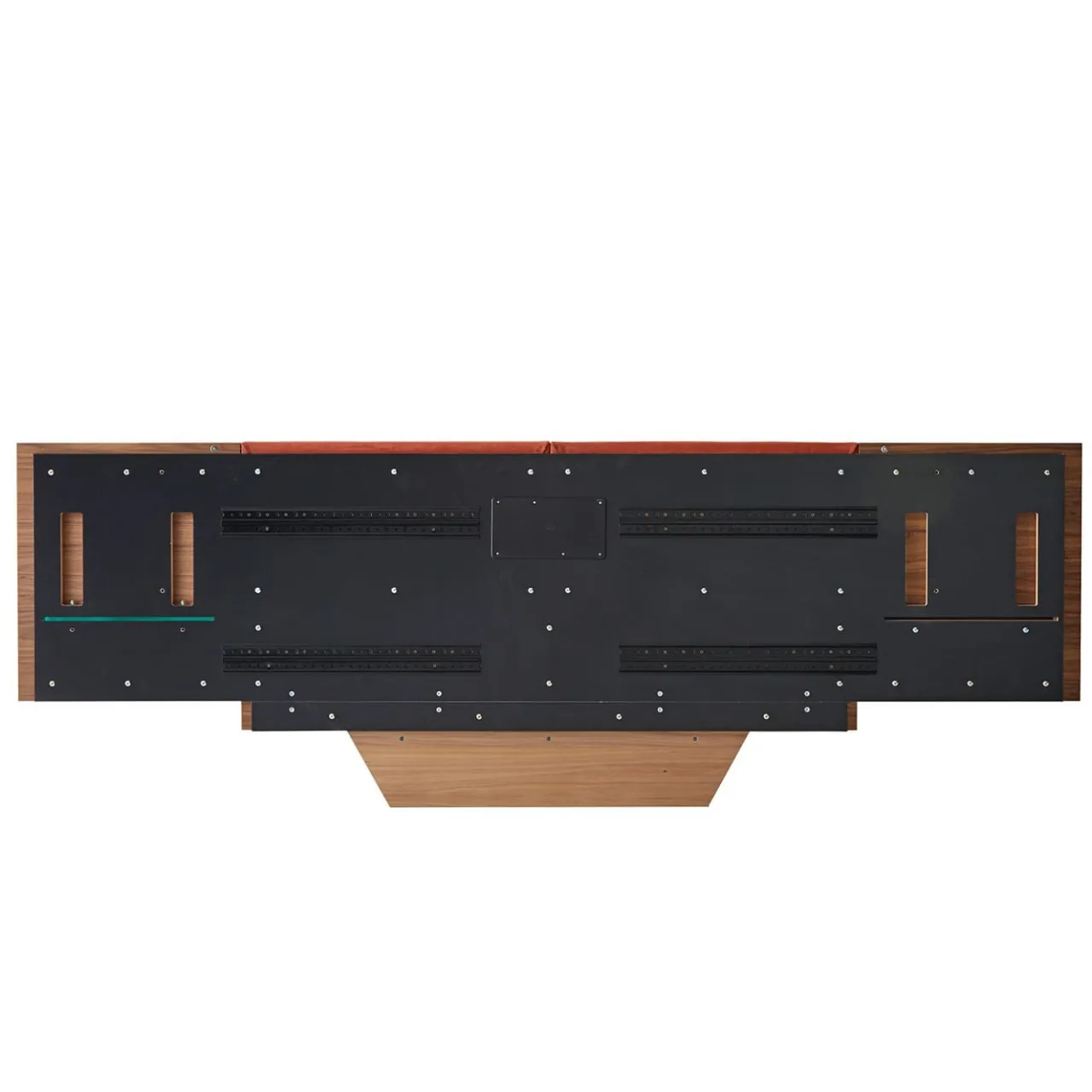 Modesign Beds<York Soft Stone Leather & Canaletto Walnut Double Bed