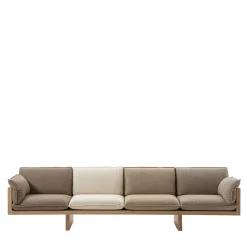 Durame Sofas<York St. Oak Wood 4-Seater Sofa
