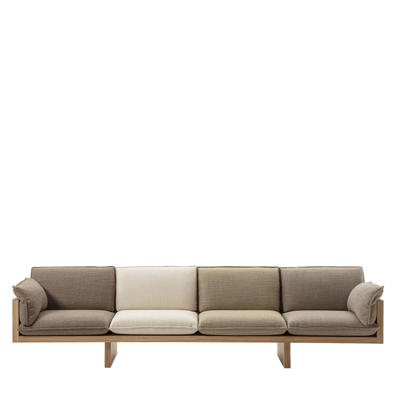 Durame Sofas<York St. Oak Wood 4-Seater Sofa