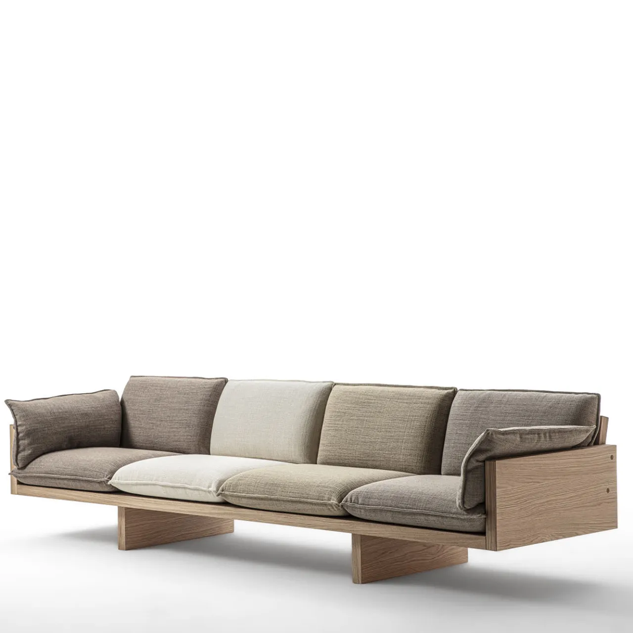 Durame Sofas<York St. Oak Wood 4-Seater Sofa