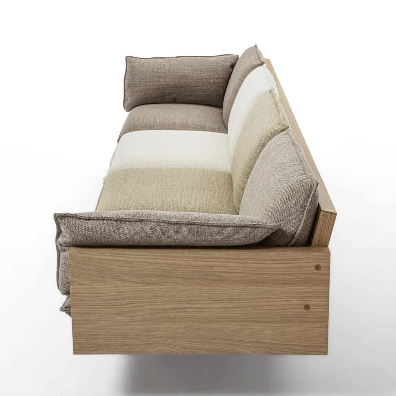 Durame Sofas<York St. Oak Wood 4-Seater Sofa