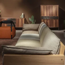 Durame Sofas<York St. Oak Wood 4-Seater Sofa