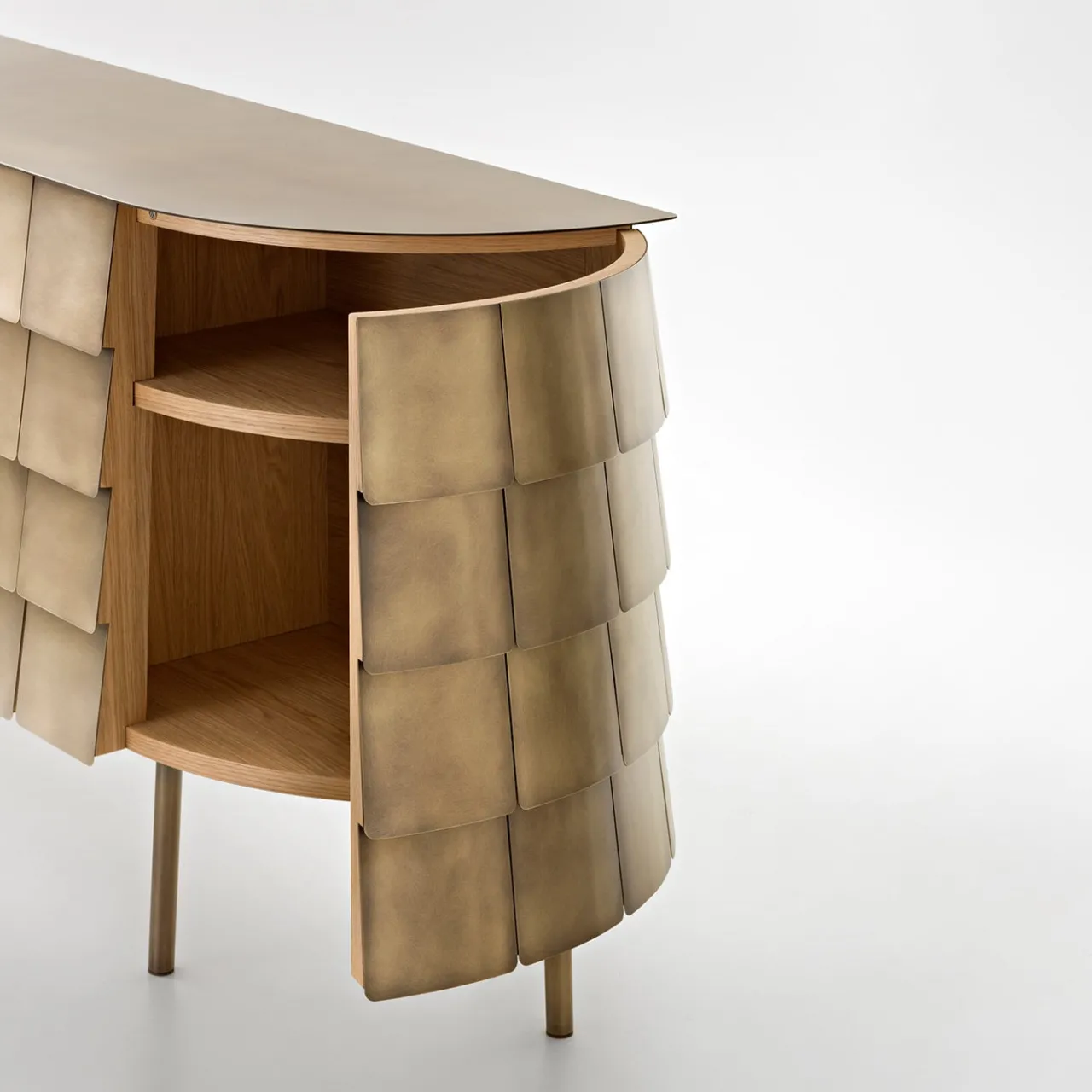 De Castelli Sideboards Buffets<Yoroi Brass Sideboard by Alessandro Masturzo