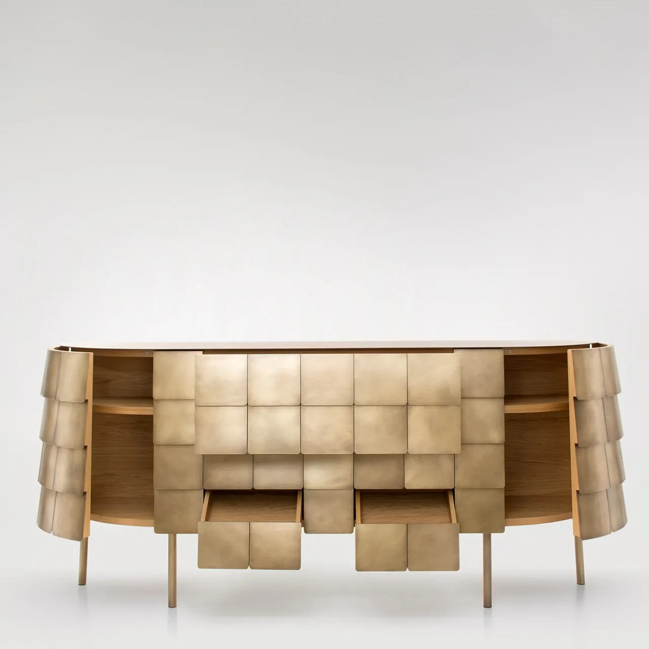 De Castelli Sideboards Buffets<Yoroi Brass Sideboard by Alessandro Masturzo