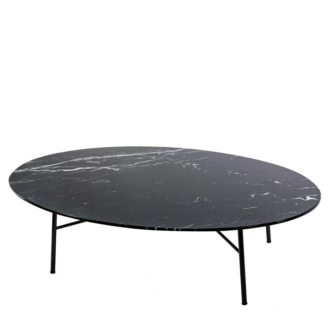 TrabA' Coffee Tables<Yuki Oval Coffee Table with Black Marquinia Top # 1 by Ep Studio