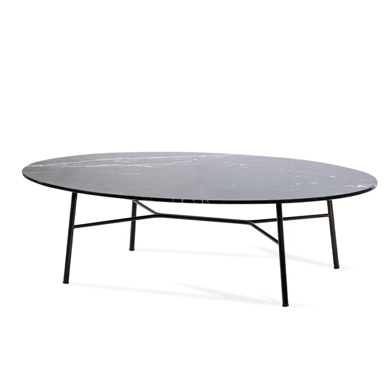 TrabA' Coffee Tables<Yuki Oval Coffee Table with Black Marquinia Top # 1 by Ep Studio