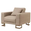 Franco Bianchini Armchairs<Zaffiro Square-Based Beige Armchair