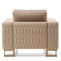 Franco Bianchini Armchairs<Zaffiro Square-Based Beige Armchair