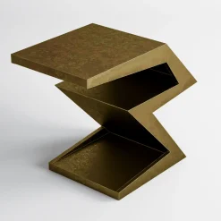 Cupioli Side Tables<Zago Burnished Bronze Wood Side Table