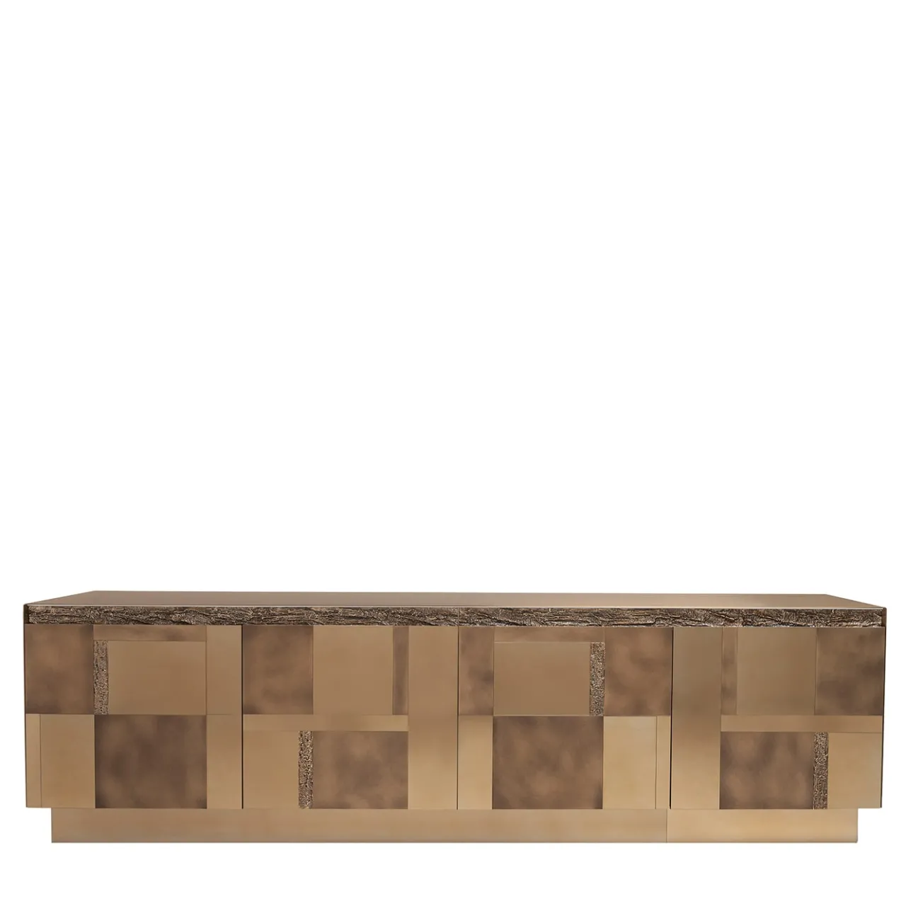 Visionnaire Sideboards Buffets<Zahara Brown Steel Patchwork Sideborard