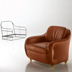 Bedding Atelier Armchairs<Zana Brown Leather Armchair