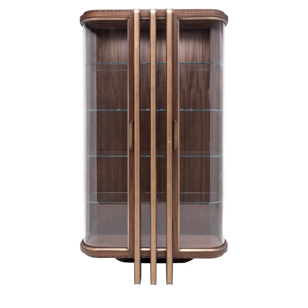 Annibale Colombo Cabinets<Zebra and Brass 2-Door Display Cabinet