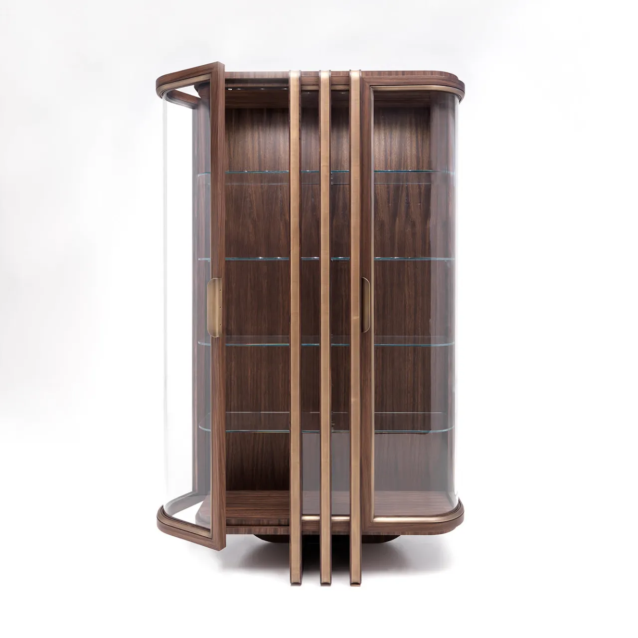Annibale Colombo Cabinets<Zebra and Brass 2-Door Display Cabinet