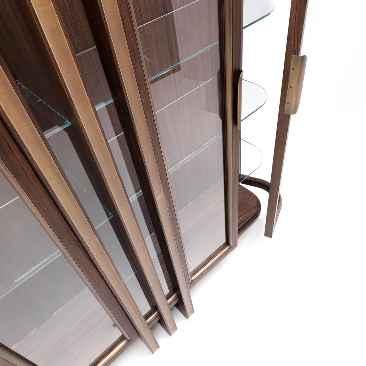 Annibale Colombo Cabinets<Zebra and Brass 2-Door Display Cabinet