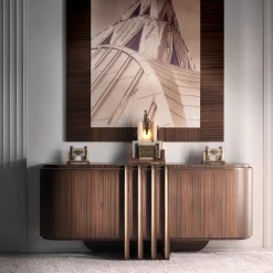 Annibale Colombo Sideboards Buffets<Zebra and Brass Sideboard