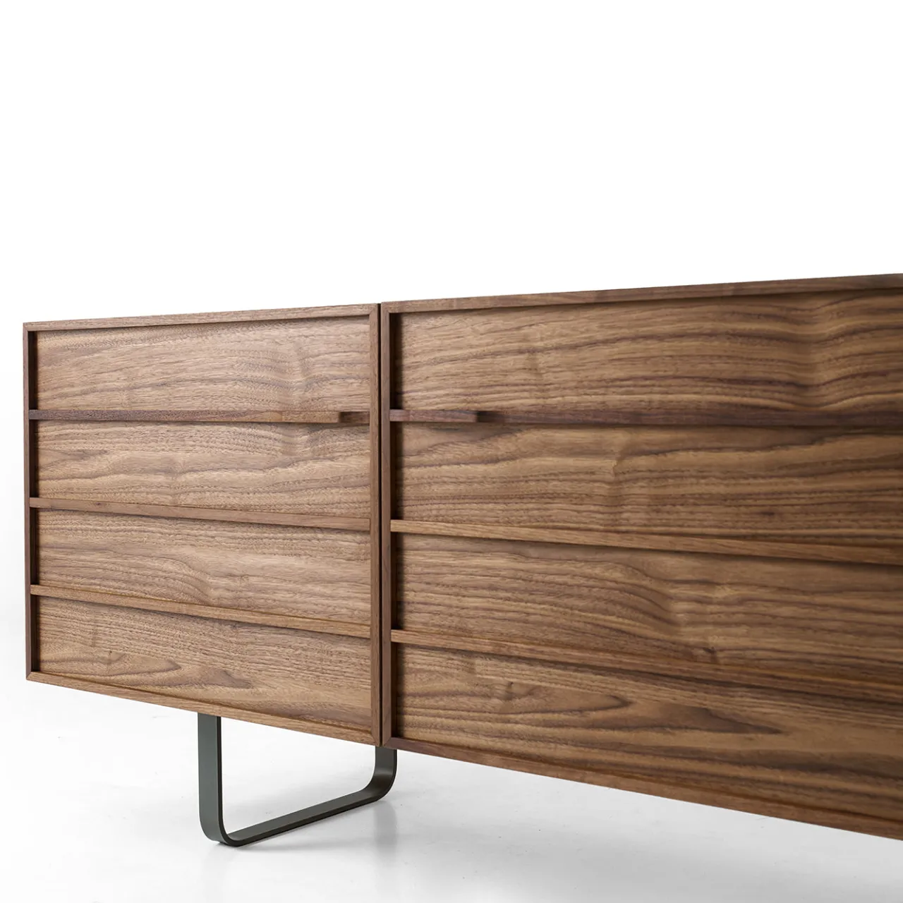 Modesign Sideboards Buffets<Zen Walnut Sideboard with Glass Shelves #2