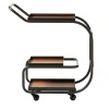 Opinion Ciatti Serving Tables<Zenzero Dark-Green Wheeled Bar Cart by Sameer Alameen
