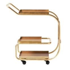Opinion Ciatti Serving Tables<Zenzero Gold Leaf Wheeled Bar Cart by Sameer Alameen