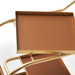 Opinion Ciatti Serving Tables<Zenzero Gold Leaf Wheeled Bar Cart by Sameer Alameen