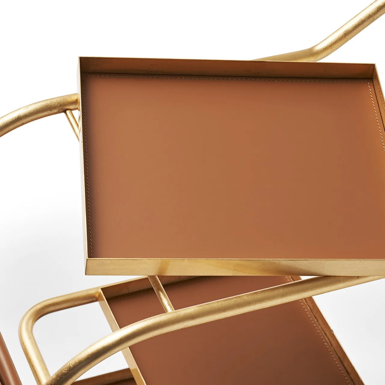 Opinion Ciatti Serving Tables<Zenzero Gold Leaf Wheeled Bar Cart by Sameer Alameen