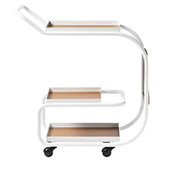 Opinion Ciatti Serving Tables<Zenzero White Wheeled Bar Cart by Sameer Alameen