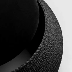 Elli Ottomans & Poufs<ZERO Round Medium Black Ottoman